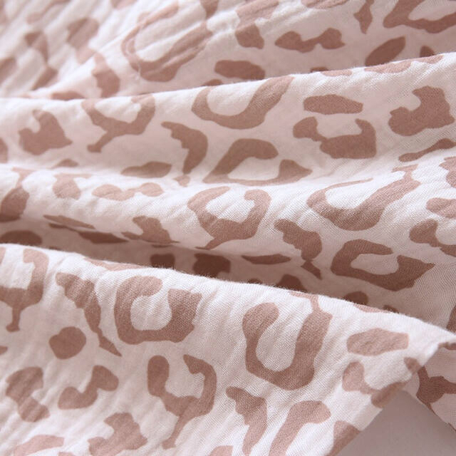 ダブルガーゼレディースパジャマかわいいレオパードルームウェア部屋着敏感肌 レディースのルームウェア/パジャマ(ルームウェア)の商品写真