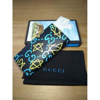 グッチ(Gucci)の★GUCCI ★ゴースト レザー 長財布 マルチカラー メンズ 新品未使用(長財布)