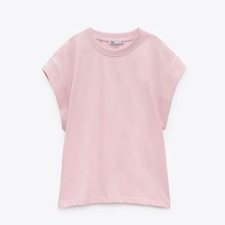 ザラ(ZARA)のZARA リブ編みtシャツ　タンクトップ　ノースリーブトップス(タンクトップ)