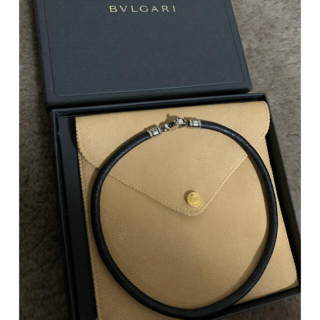 ブルガリ 新品　チョーカー　ブラック　レザー　BVLGARI 革 4