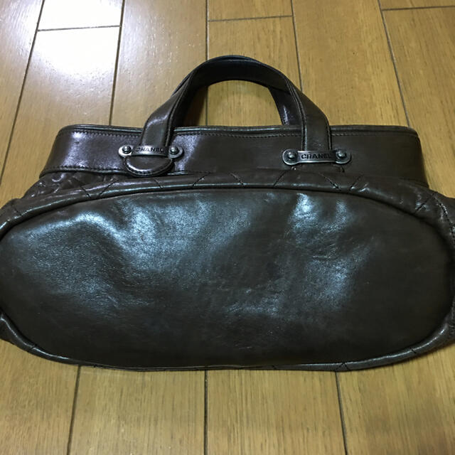 ヴィンテージシャネルCHANELアンティークレザーハンドバッグ品