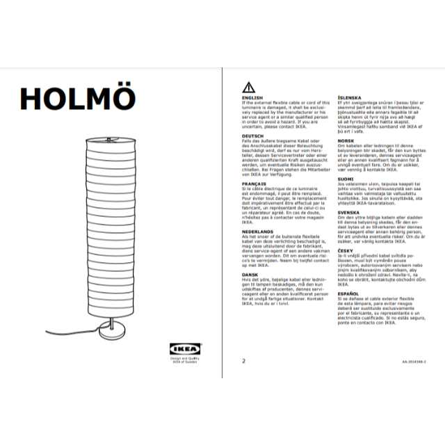 IKEA(イケア)の【ＬＥＤ電球付】イケア　ＩＫＥＡ　HOLMÖ ホルモー フロアランプ, ホワイト インテリア/住まい/日用品のライト/照明/LED(フロアスタンド)の商品写真