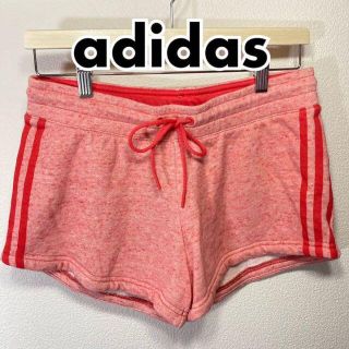 アディダス(adidas)のadidas コットン ショートパンツ 短パン OTサイズ 赤 オレンジ(ショートパンツ)