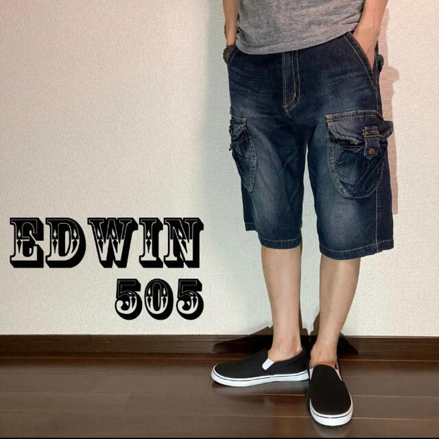 EDWIN(エドウィン)の【EDWIN】エドウィン 505 立体 カーゴポケット ショートパンツ メンズのパンツ(ショートパンツ)の商品写真