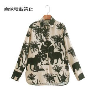 ザラ(ZARA)の🌰9月新作🌾5542◆vintage ヴィンテージ 柄シャツ ブラウス(シャツ/ブラウス(長袖/七分))