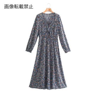 ザラ(ZARA)の🌰9月新作🌾5544◆vintage ヴィンテージ レトロ 花柄 ワンピース(ロングワンピース/マキシワンピース)