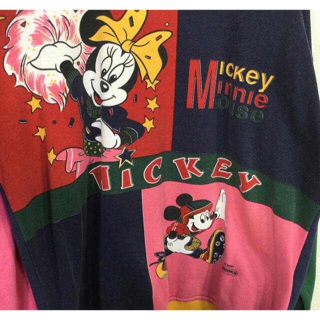 Disney(ディズニー)の●【90s】ディズニー/Disney スウェット　マルチカラー　クレイジー配色 メンズのトップス(スウェット)の商品写真