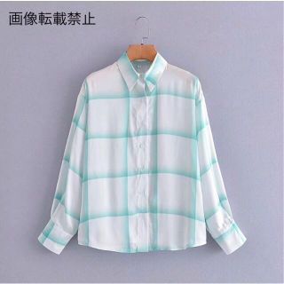 ザラ(ZARA)の🌰9月新作🌾5553◆ラインチェック柄 シャツ ブラウス(シャツ/ブラウス(長袖/七分))