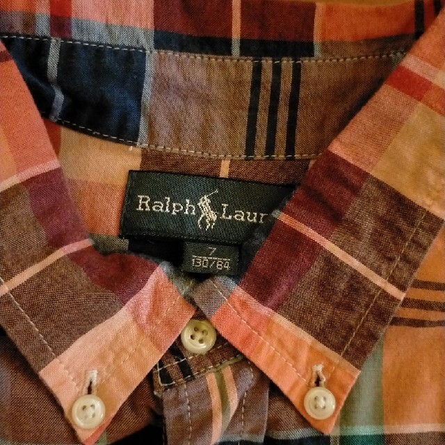 Ralph Lauren(ラルフローレン)のRalph Lauren ダウンボタン チェックシャツ キッズ/ベビー/マタニティのキッズ服男の子用(90cm~)(ブラウス)の商品写真