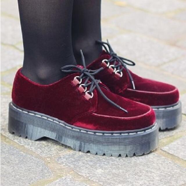 Dr.Martens(ドクターマーチン)の【激レア】Dr.Martens アギネスコラボ 厚底 UK4 高橋愛 レディースの靴/シューズ(ローファー/革靴)の商品写真