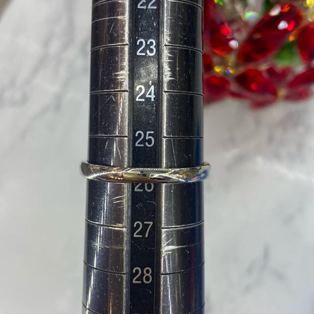 【新品】Pt950 甲丸リング 26号 2.5mm幅［25］ メンズのアクセサリー(リング(指輪))の商品写真