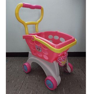 ミニーマウス(ミニーマウス)の【美品】ミニーマウス　ショッピングカート(手押し車/カタカタ)