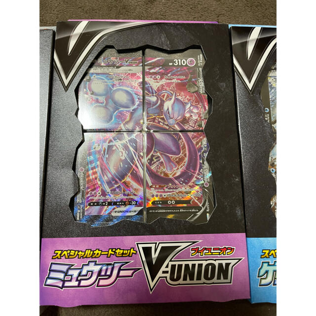 ポケモン(ポケモン)の【未開封】ポケモンカード　V-UNION ミュウツーゲッコウガザシアン エンタメ/ホビーのトレーディングカード(Box/デッキ/パック)の商品写真