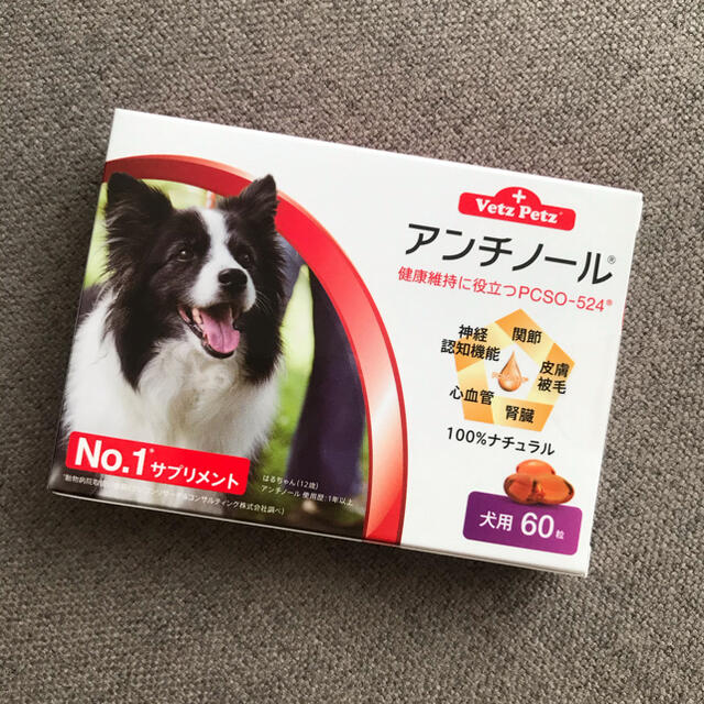 アンチノール犬用60粒入りサプリメント健康管理健康維持老犬骨関節保護腎臓皮膚