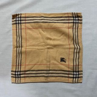 バーバリー(BURBERRY)のバーバリー　ガーゼタオルハンカチ　ベージュ　中古品　#989(ハンカチ)