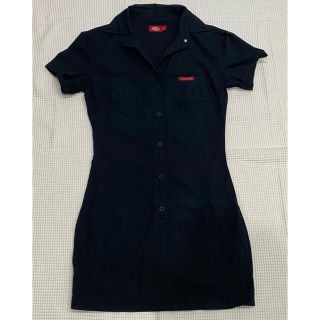 ディッキーズ(Dickies)の希少⁈可愛い♡Dickies girl 半袖ワンピース　ブラック　サイズS(ひざ丈ワンピース)