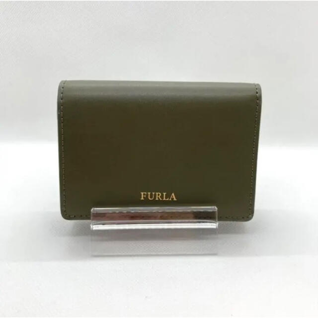 目玉商品!美品】フルラ カーキ 折りたたみ ミニ財布 ミニウォレット