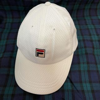 フィラ(FILA)の【1度のみ使用】FILA レディース　キャップ(白)(キャップ)