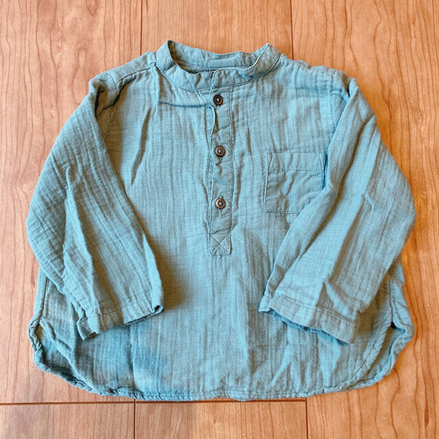 Bonpoint(ボンポワン)のボントン　ノーカラーシャツ キッズ/ベビー/マタニティのベビー服(~85cm)(シャツ/カットソー)の商品写真
