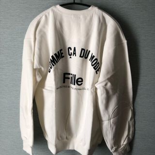 COMME CA DU MODE　スウェット　背面ロゴプリント　ライトブラウン