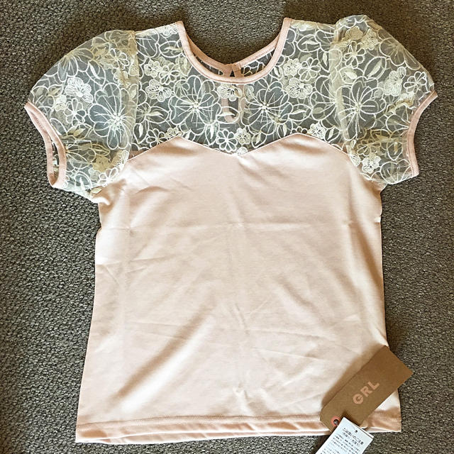 GRL(グレイル)の新品♡GRL レースベア切替プルオーバー レディースのトップス(Tシャツ(半袖/袖なし))の商品写真