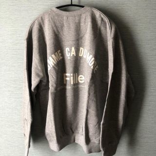 COMME CA DU MODE　スウェット　背面ロゴプリント　ライトブラウン