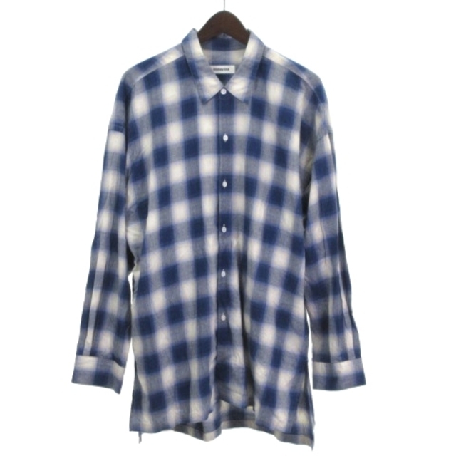モンキータイム シャツ 長袖 オーバーサイズ チェック 青 M トップス ■SM メンズのトップス(シャツ)の商品写真