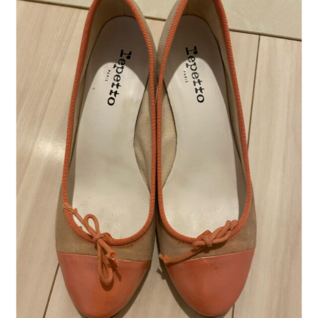 repetto(レペット)の【裏張り済み。美品!】レペット　パンプス バレエシューズ ピンク レディースの靴/シューズ(ハイヒール/パンプス)の商品写真