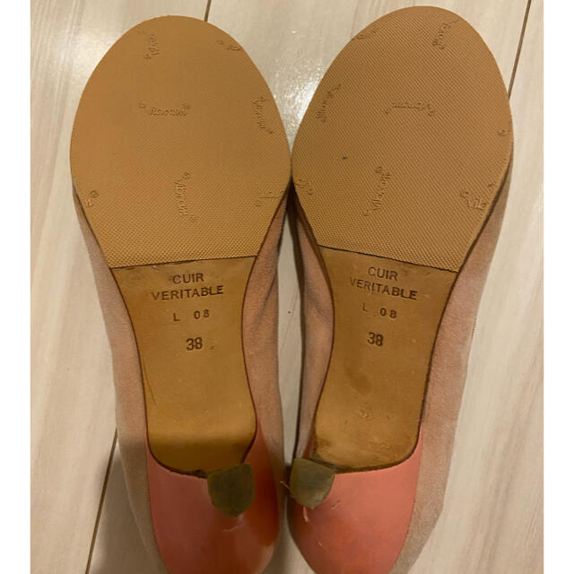 repetto(レペット)の【裏張り済み。美品!】レペット　パンプス バレエシューズ ピンク レディースの靴/シューズ(ハイヒール/パンプス)の商品写真