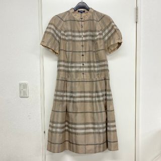 バーバリー(BURBERRY)の★夏物セール☆ー美品 BURBERRY パフスリワンピースー(ひざ丈ワンピース)