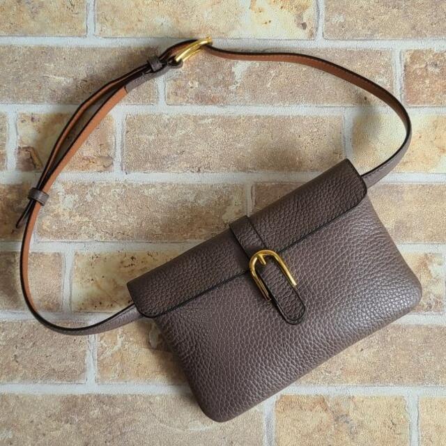 デルボー デルヴォー Delvaux ☆ ウエストバッグ ベルト グレー 【超