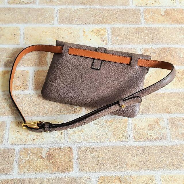 デルボー デルヴォー Delvaux ☆ ウエストバッグ ベルト グレー