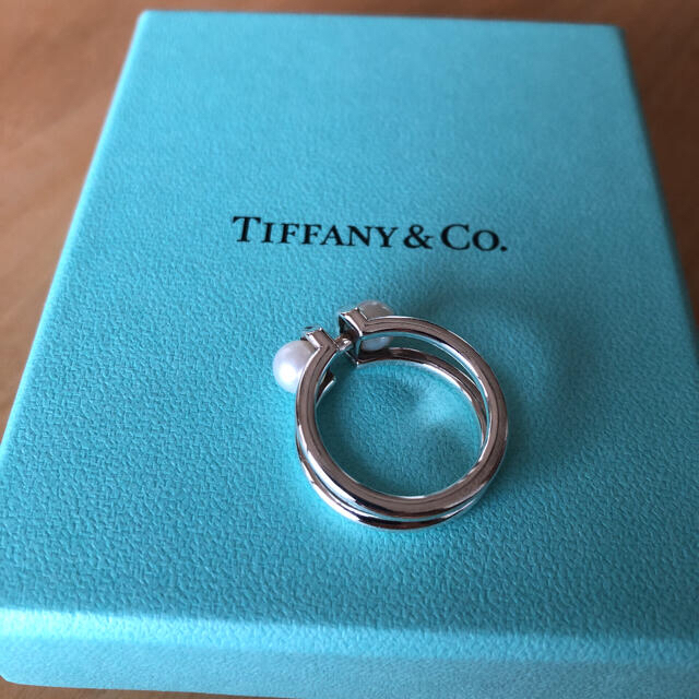 Tiffany ハードウェア　ダブルパールリングスターリングシルバー　12号