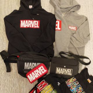 MARVELマーベル/パーカー、Tシャツ、ショルダーバック、ポーチ、財布セット！(アメコミ)