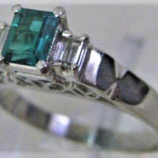 キョウセラ(京セラ)のPt900プラチナ リング指輪クレサンベール0.38ct ダイヤ0.15ct(リング(指輪))