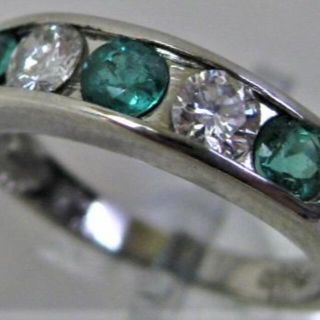 Pt900プラチナ リング 指輪 エメラルド 0.48ct ダイヤ 0.38ct(リング(指輪))