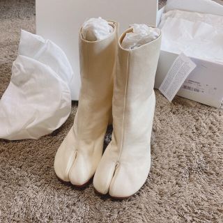 マルタンマルジェラ(Maison Martin Margiela)のMaison Margiela▽ヴィンテージレザータビブーツ▽36 Ivory(ブーツ)