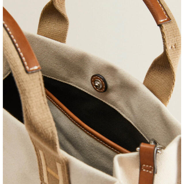 ZARA HOME(ザラホーム)のザラホーム　トートバッグ　ホワイト　新品未使用 レディースのバッグ(トートバッグ)の商品写真