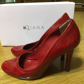 ダイアナ(DIANA)の送料込 23cm 赤エナメルパンプス(ハイヒール/パンプス)