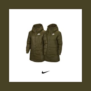 ナイキ(NIKE)のNIKE フーディー リバーシブル ハーフ 中綿 コート オリーブ(その他)