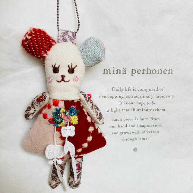 mina perhonen(ミナペルホネン)のミナペルホネン　クマちゃんチャーム☆彡 ハンドメイドのファッション小物(バッグチャーム)の商品写真
