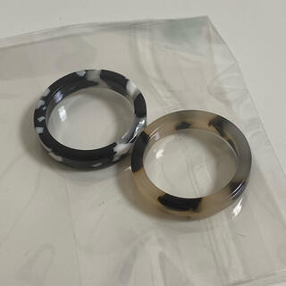 クリアリング　樹脂リング　２個セット(リング(指輪))