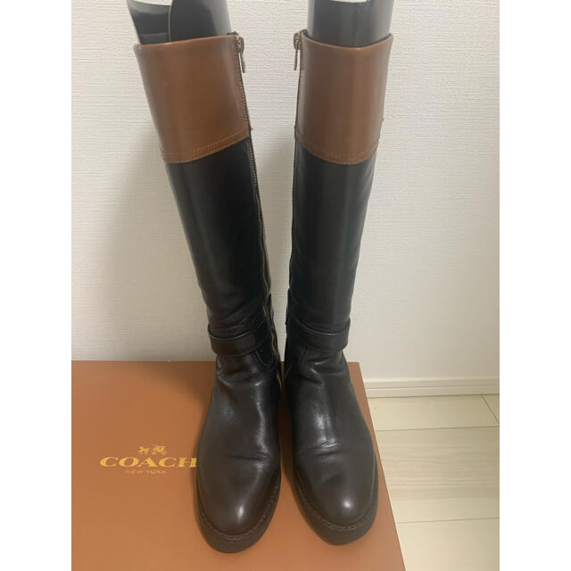 コーチ　coach ロングファスナーブーツ　37.5 EVA