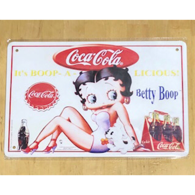 コカ・コーラ(コカコーラ)の☆ Betty ベティCoke 11 ☆ブリキ看板 ★ レトロ ☆アメリカン雑貨 エンタメ/ホビーのコレクション(ノベルティグッズ)の商品写真