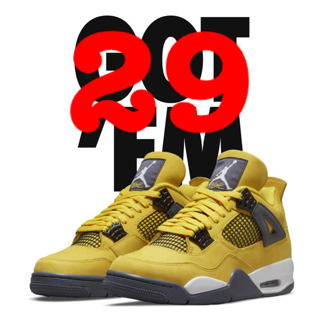 air jordan 4 tour yellow 29 29.0cm us11