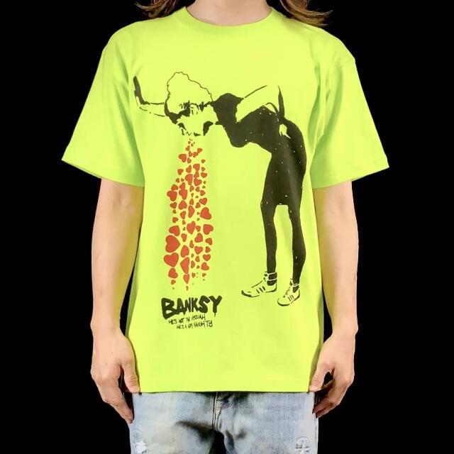 【BANKSY】新品 バンクシー ビッグ プリント グラフティー Tシャツ 1