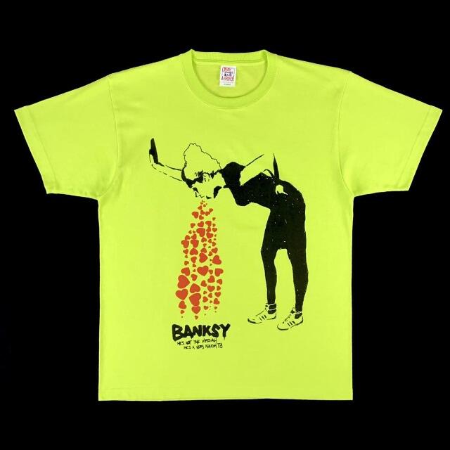 【BANKSY】新品 バンクシー ビッグ プリント グラフティー Tシャツ 5