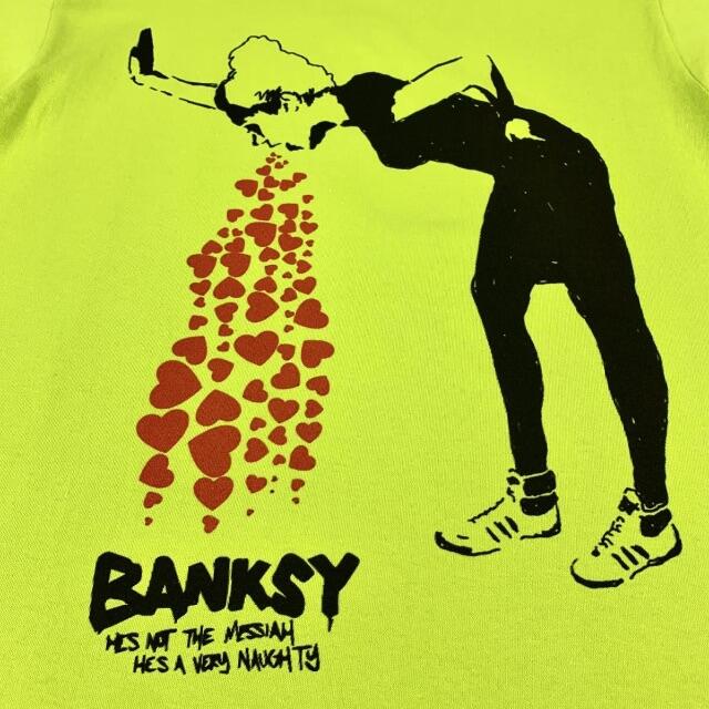 【BANKSY】新品 バンクシー ビッグ プリント グラフティー Tシャツ 6