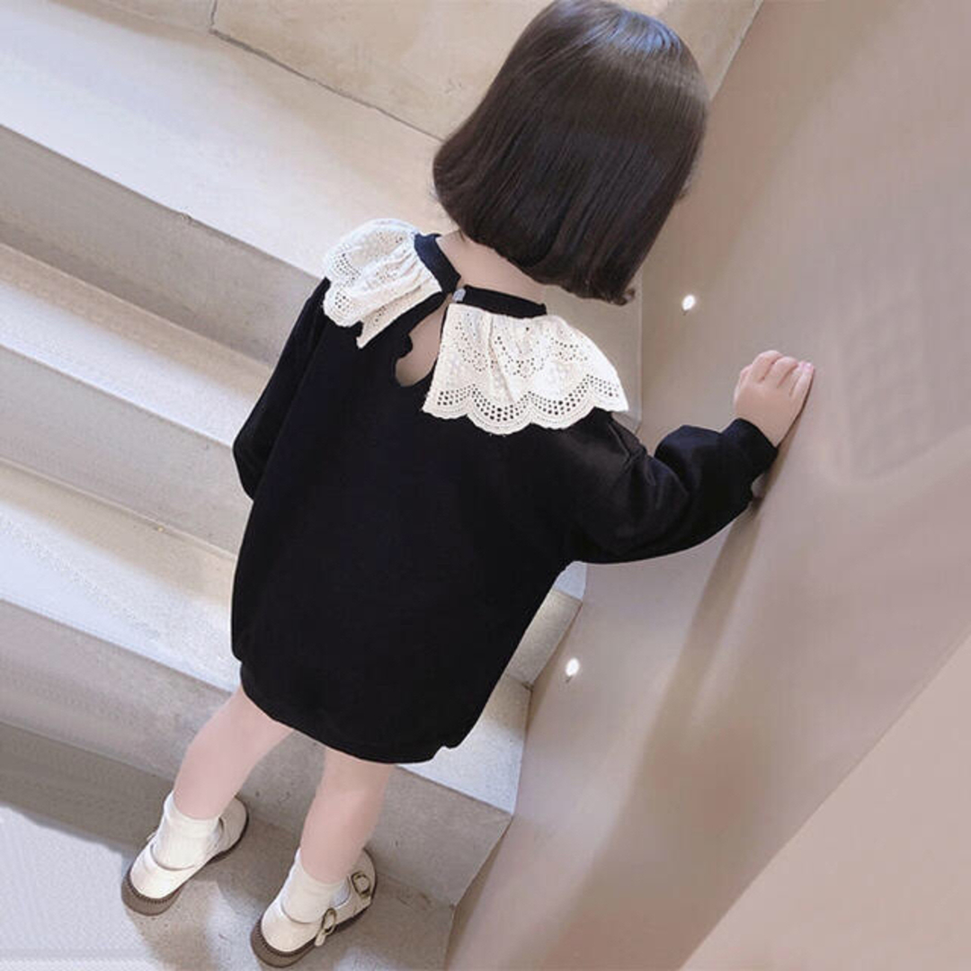 KWEA118キッズ 子供服 トレーナーワンピース 春秋 ゆったり キッズ/ベビー/マタニティのキッズ服女の子用(90cm~)(ワンピース)の商品写真