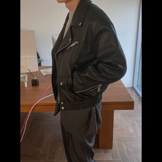 BTS) ASCLO レザージャケット ライダースジャケットの通販 by カッパ